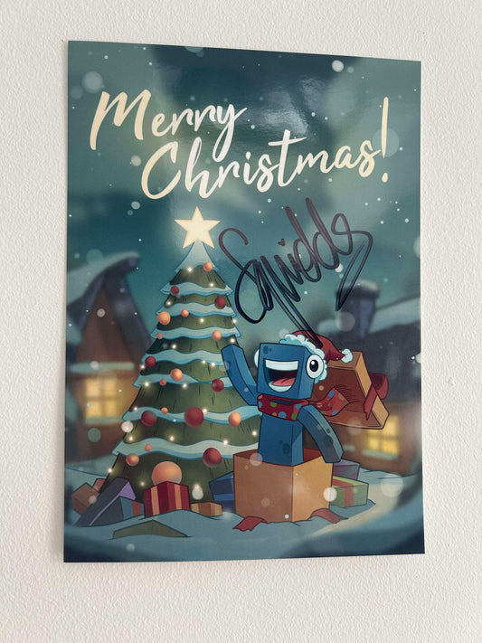 Signed Squiddy Christmas Card!